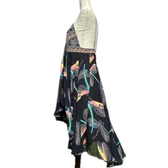 MATTHEW WILLIAMSON Y2K Silk Chiffon Dragonfly Print Dress UK 10/ US 6 - Picture 6 of 15